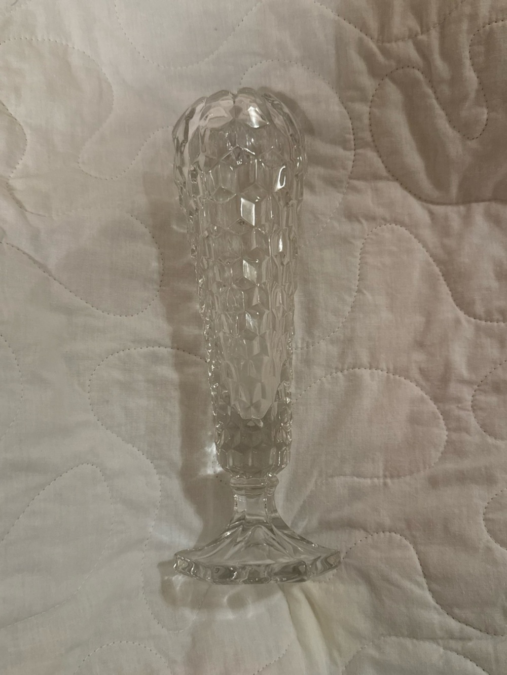 Vintage 1950s fostoria crystal bud vase